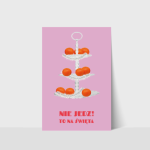 Pocztówka Święta Bożego Narodzenia, mandarynki