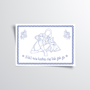 Makatka plakat z psem, dla miłośniczki psów, poziomy