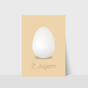 Pocztówka wielkanocna z jajem