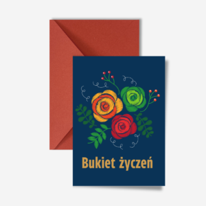 Kartka na życzenia, bukiet życzeń