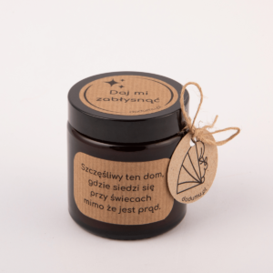 Świeczka z wosku pszczelego w słoiczku, daj mi zabłysnąć