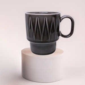 Kubeczek szary z kamionki, kubek do herbaty 250 ml
