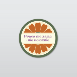 Naklejka na laptop, praca nie zając