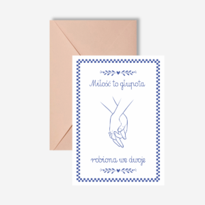 Piękna kartka walentynkowa w stylu makatki