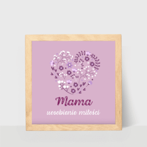 Plakat 20x20 dla mamy, wzruszający prezent na Dzień Matki, dekoracja z podziękowaniem